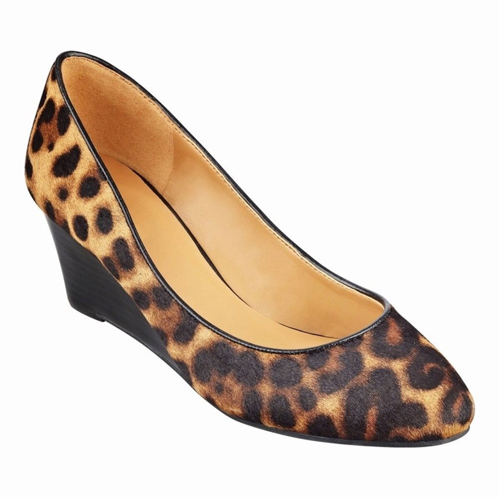 Nine West Leopard Print Wedges